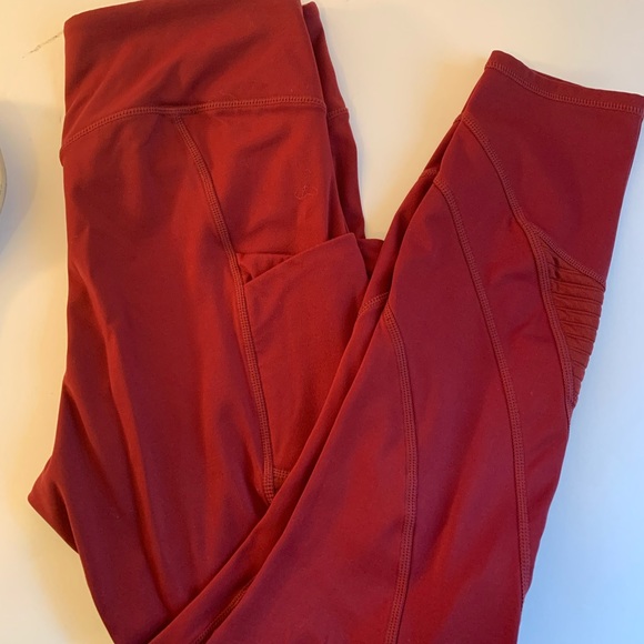 Fabletics Motion 365 Leggings Side Pockets Textured Moto Tights Women’s Large - Picture 4 of 7